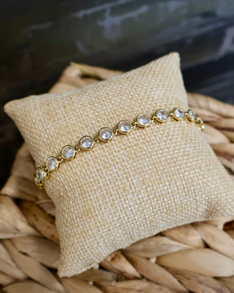 Bezel Set Tennis Bracelet