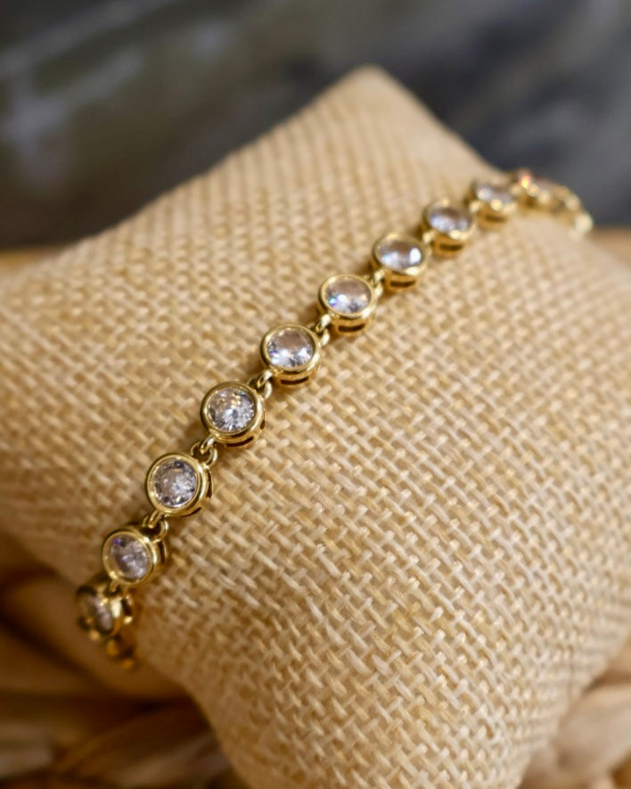 Bezel Set Tennis Bracelet