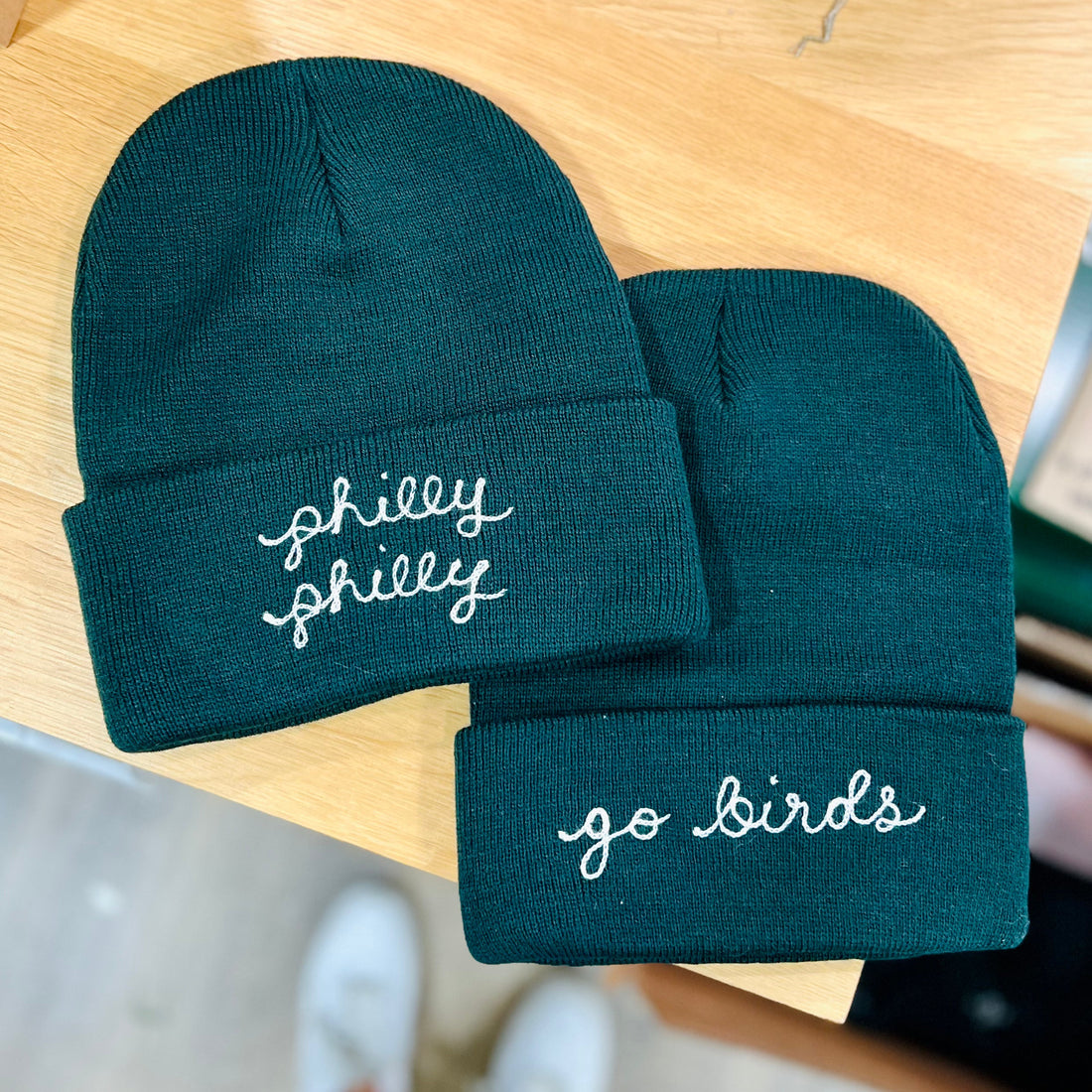 "Go Birds" Chainstitch Beanie