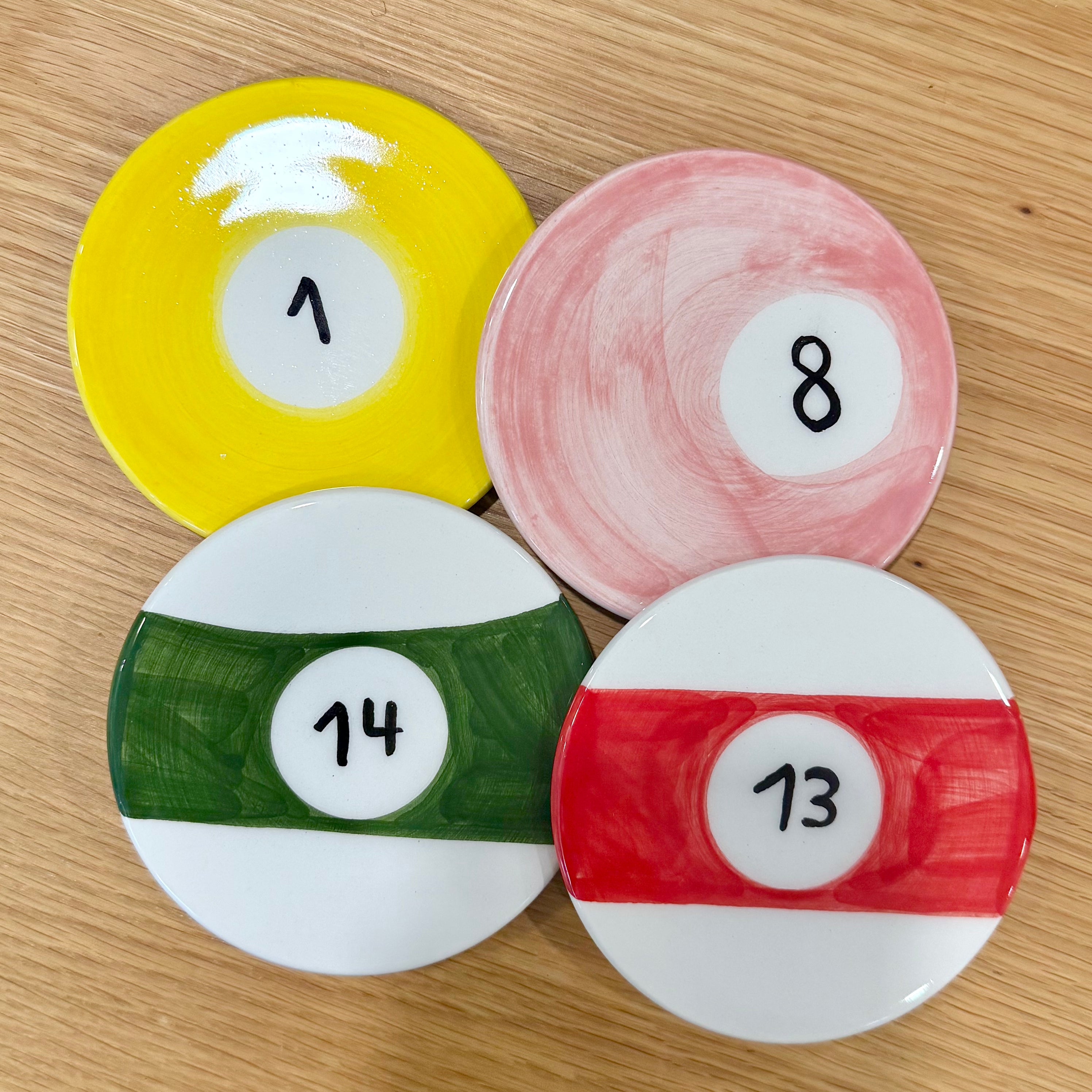 Billiards Ceramic Coasters (Set of 4)