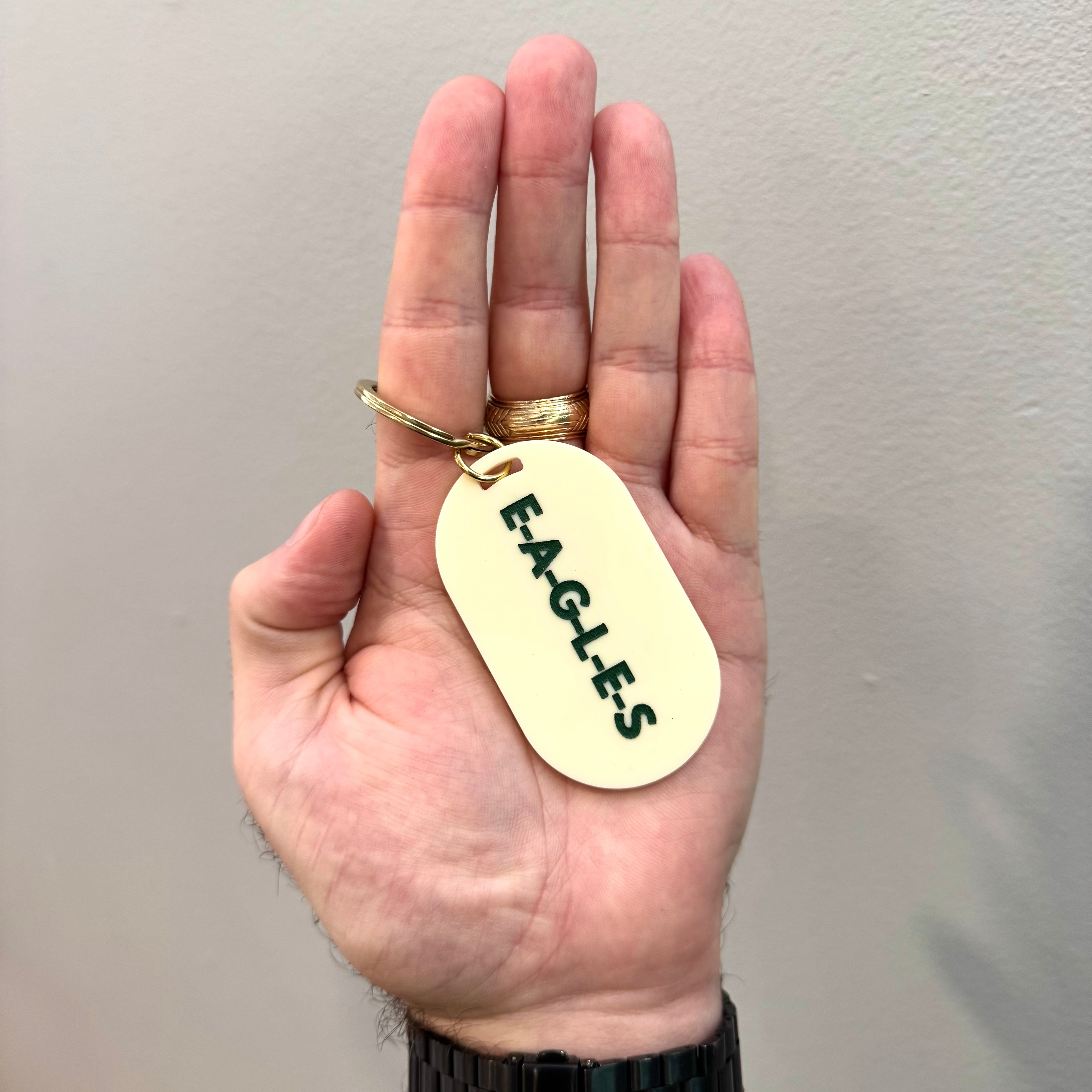 "E-A-G-L-E-S" Key Tag