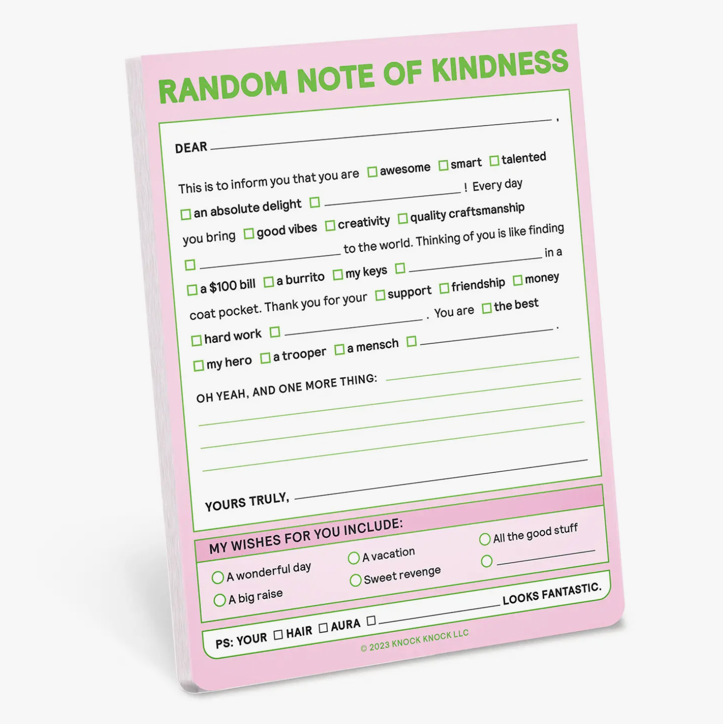 "Random Note of Kindness" Note Pad