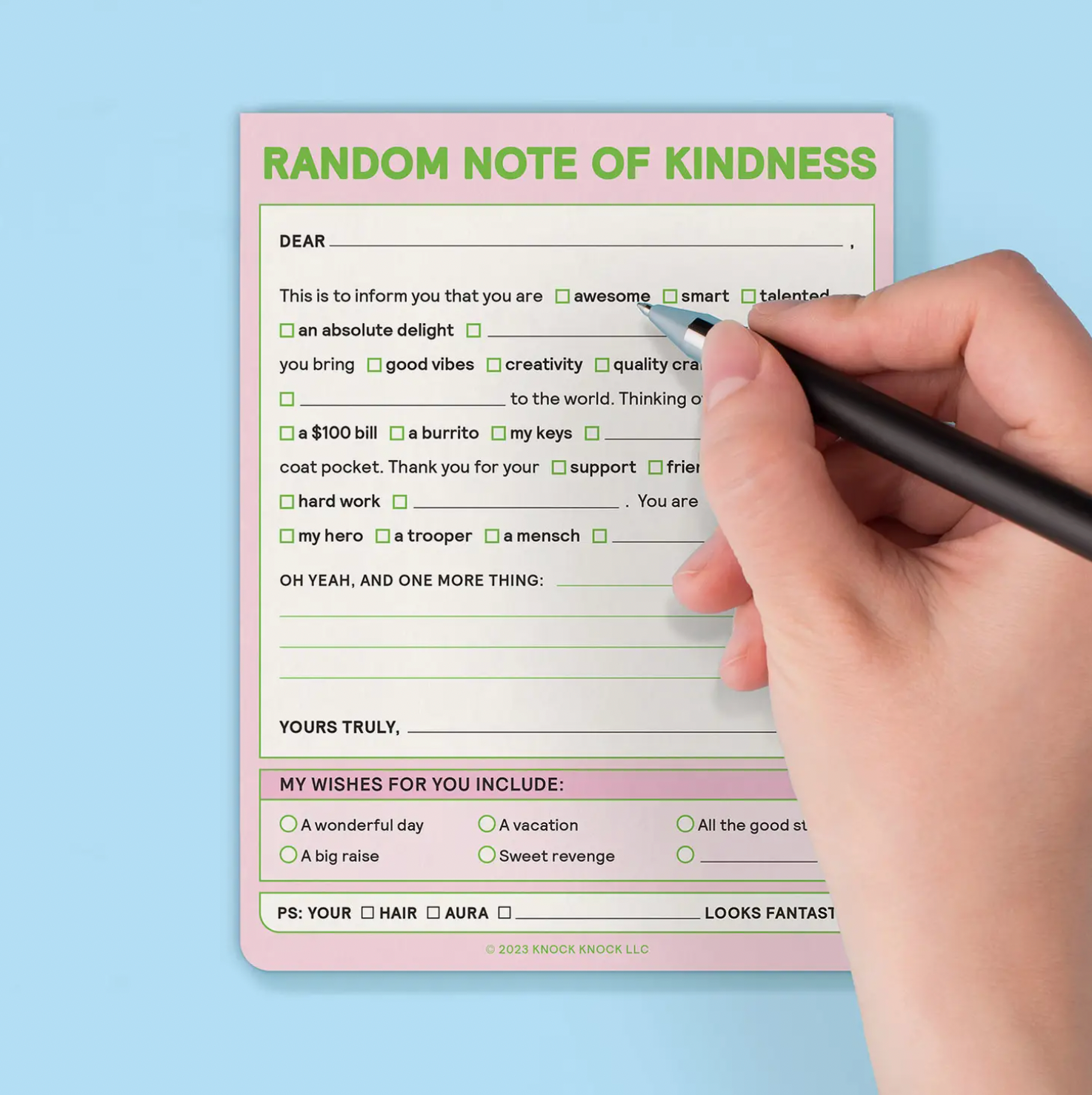 "Random Note of Kindness" Note Pad