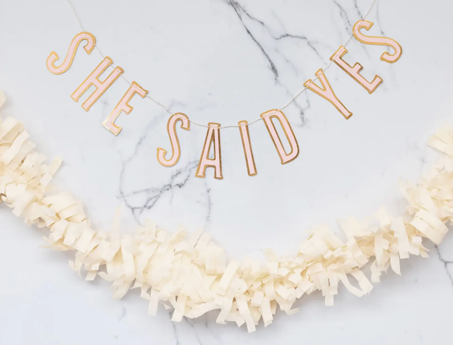 "She Said Yes" Mini Banner