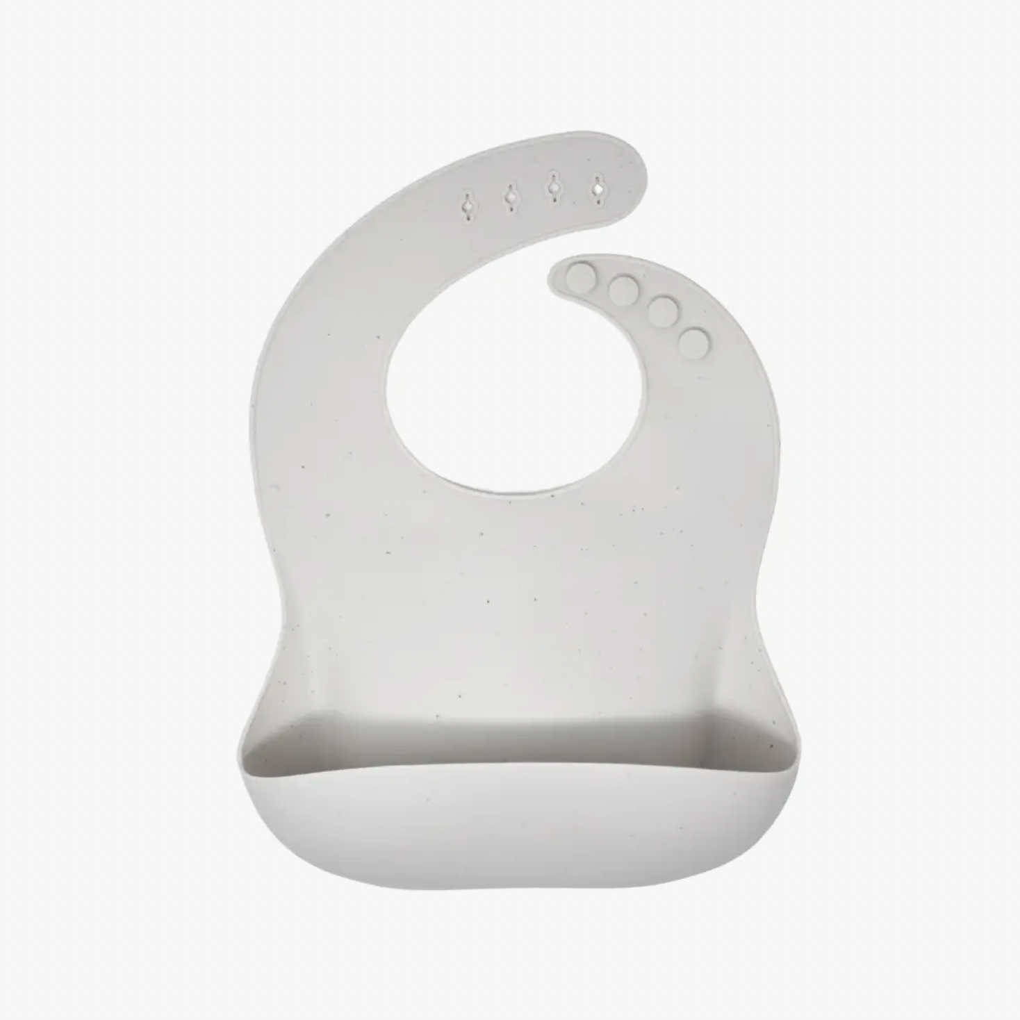 Cream Speckled Silicone Bib