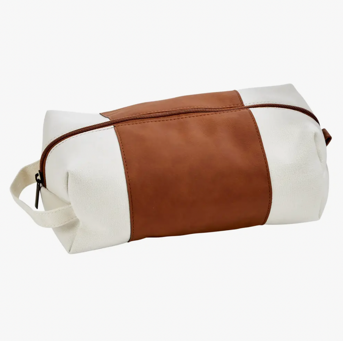 Leather & Canvas Toiletry Bag