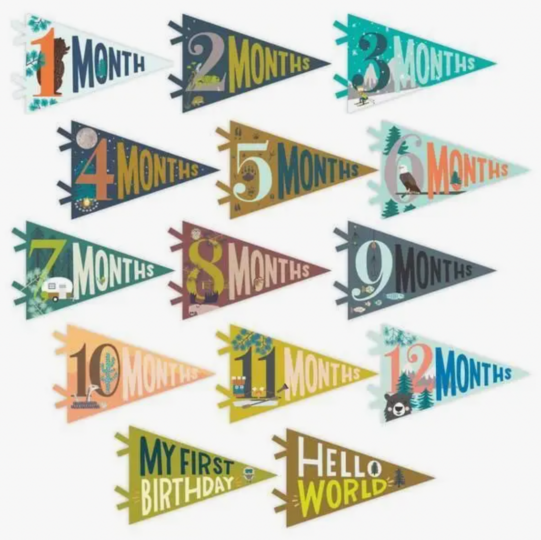 Lil Camper Milestone Pennants