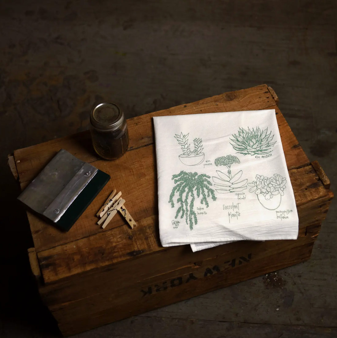 Succulent Tea Towel