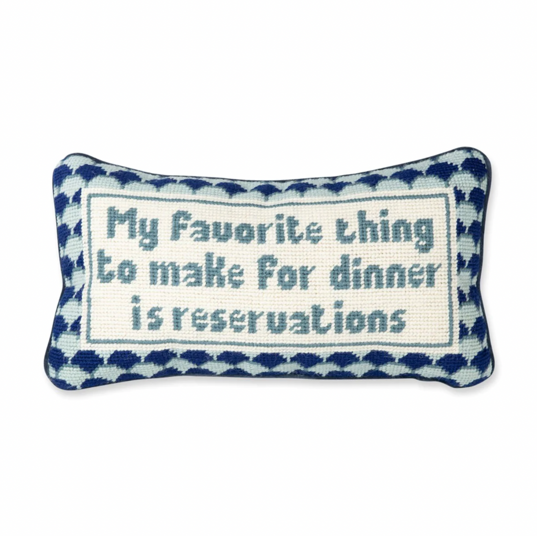 Reservations Needlepoint Pillow