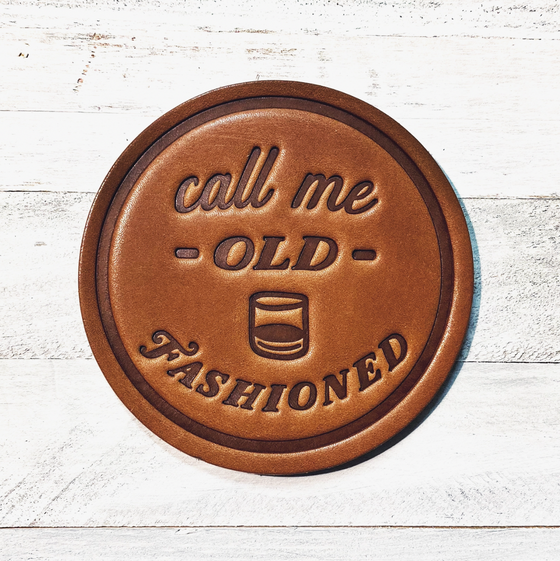 Old Fashioned Leather Coaster