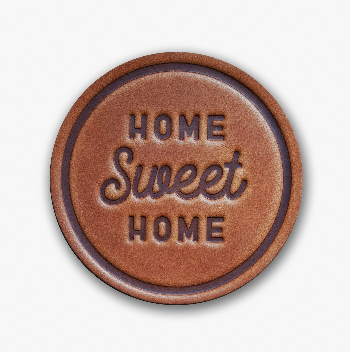 Home Sweet Home Leather Coaster