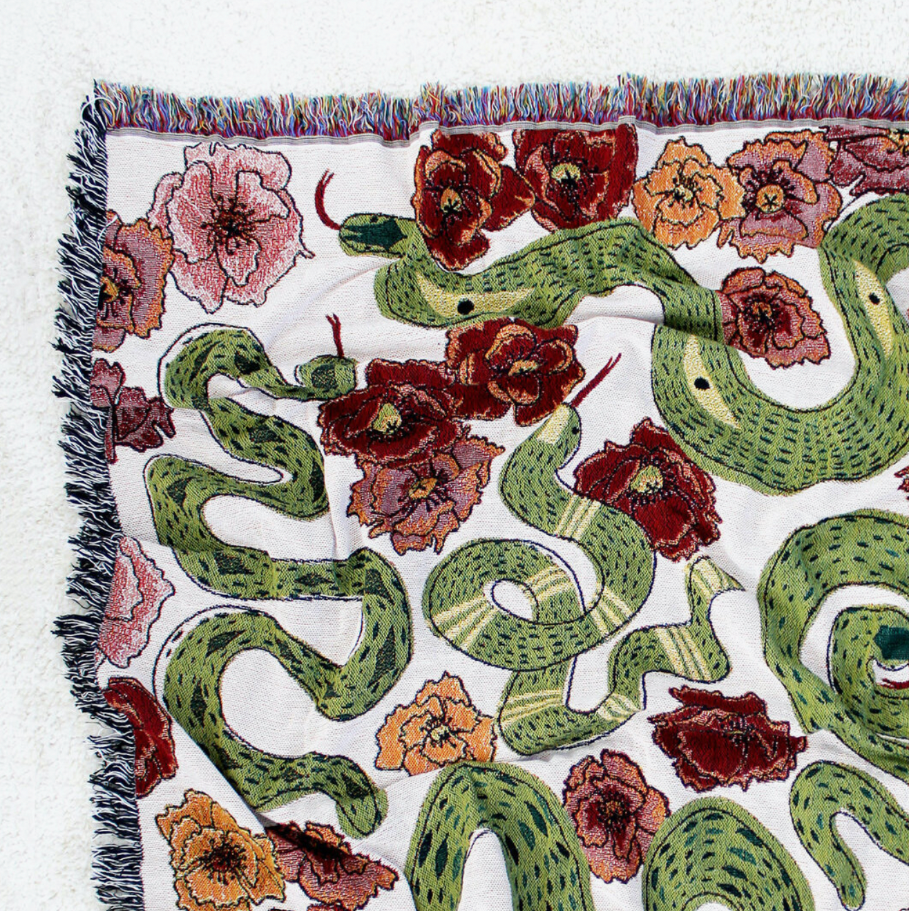 Snakes & Poppy Field Blanket