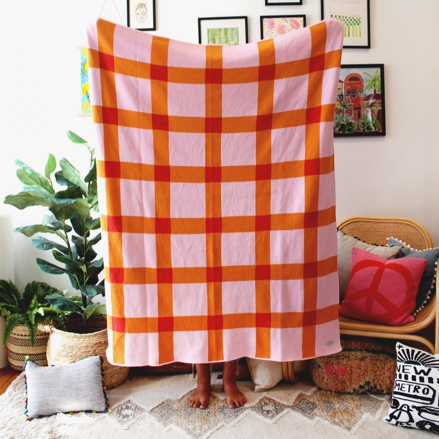 Strawberry Shortcake Gingham Blanket