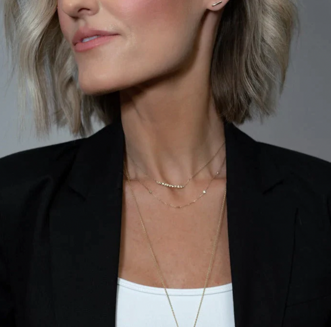 "Loverly" Hammered Bar Necklace