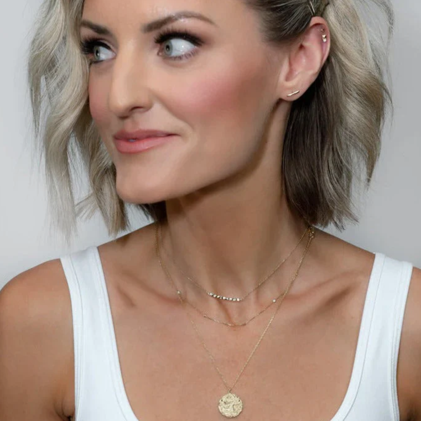 "Loverly" Hammered Bar Necklace
