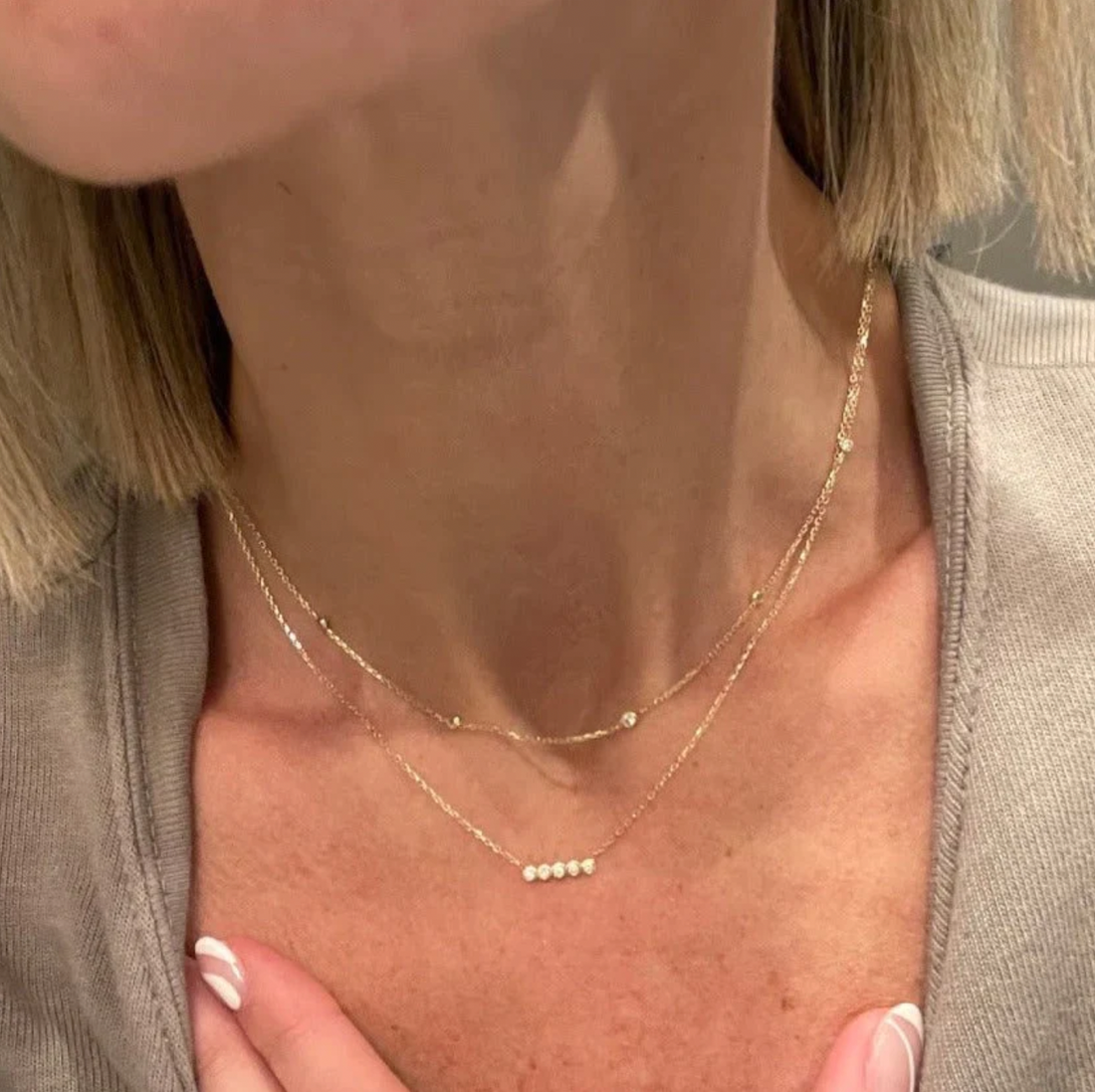 "Loverly" Crystal Bar Necklace