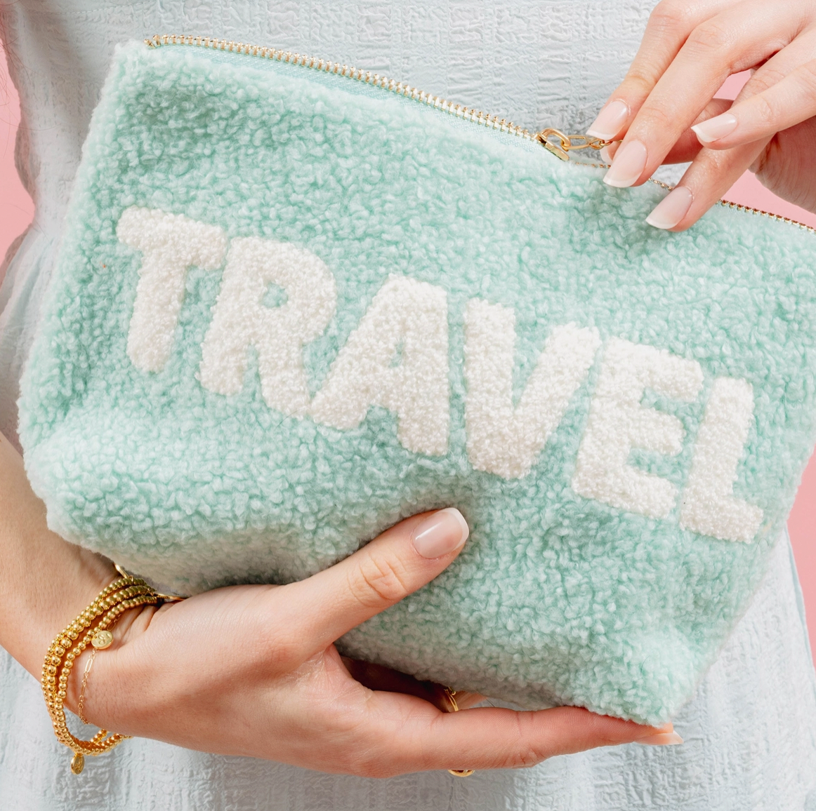 "Travel" Teddy Pouch