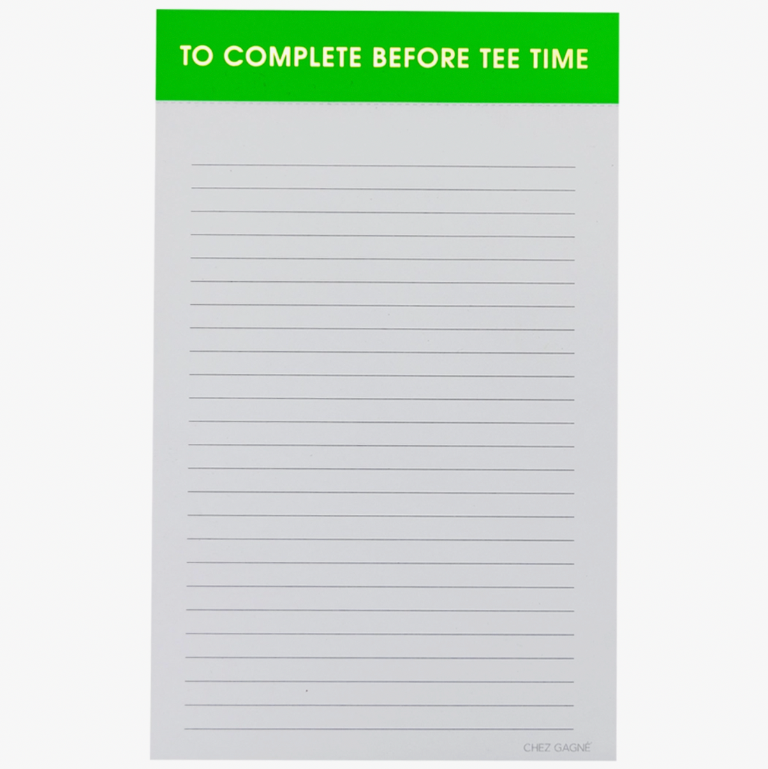 "To Complete Before Tee Time" Notepad
