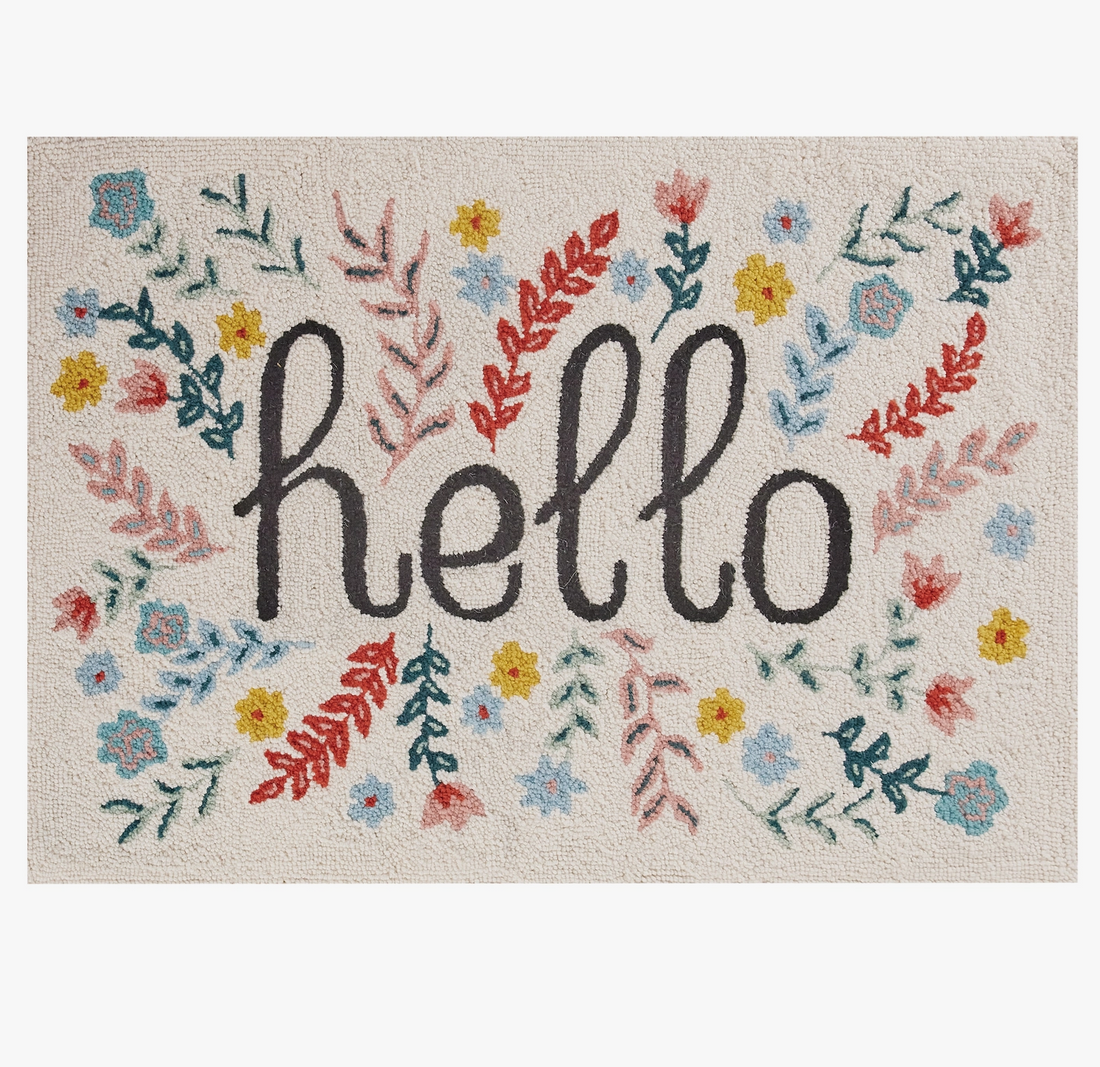 Floral Hello Rug