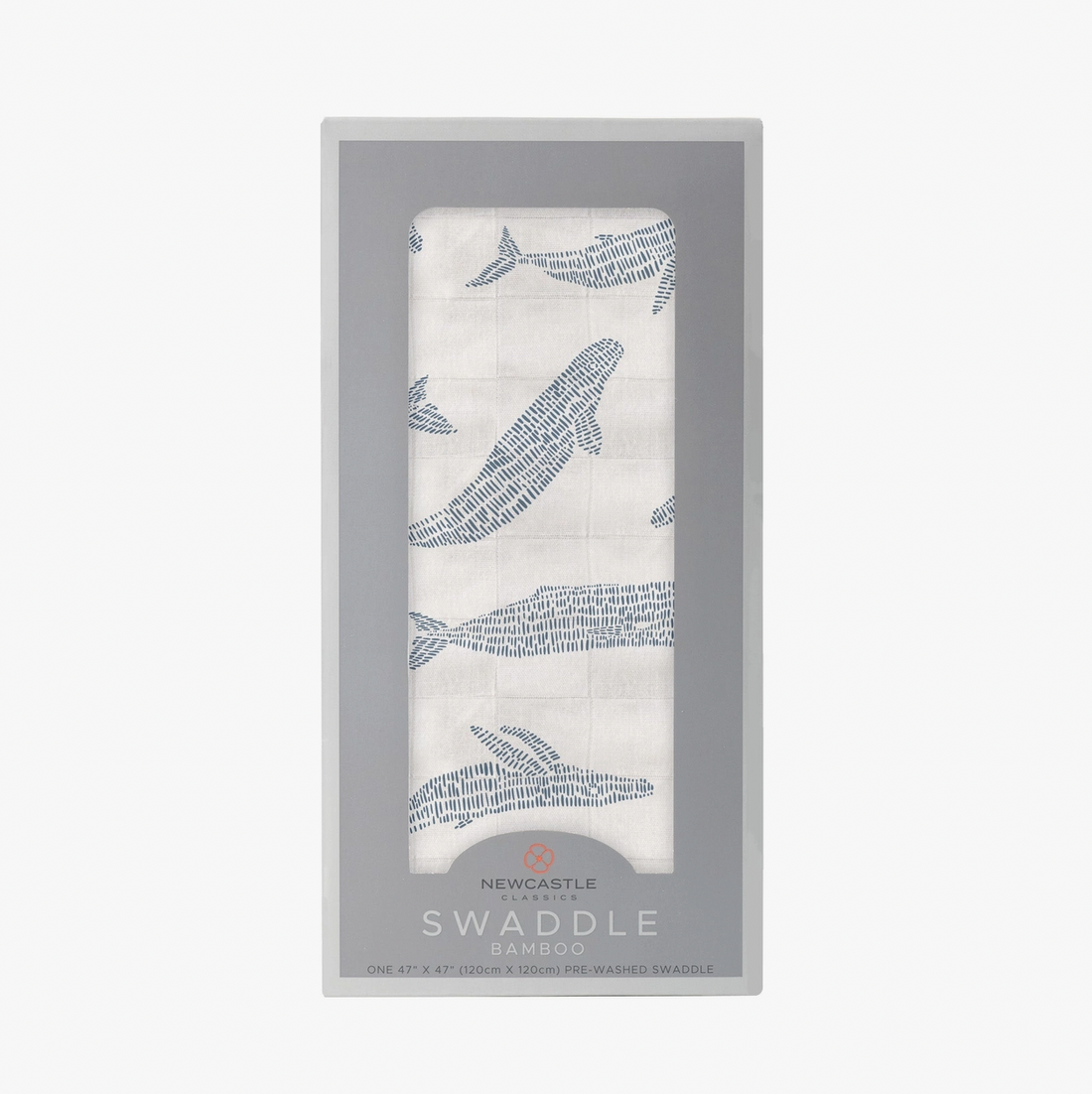 Blue Whales Print Swaddle