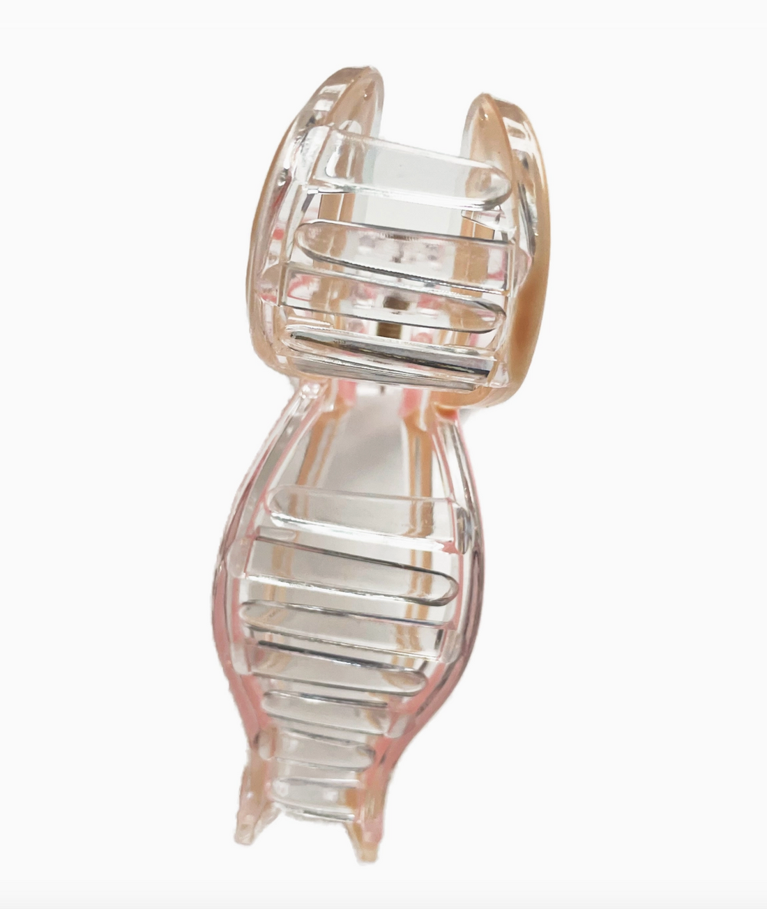 Peach & Pink Bow Clip