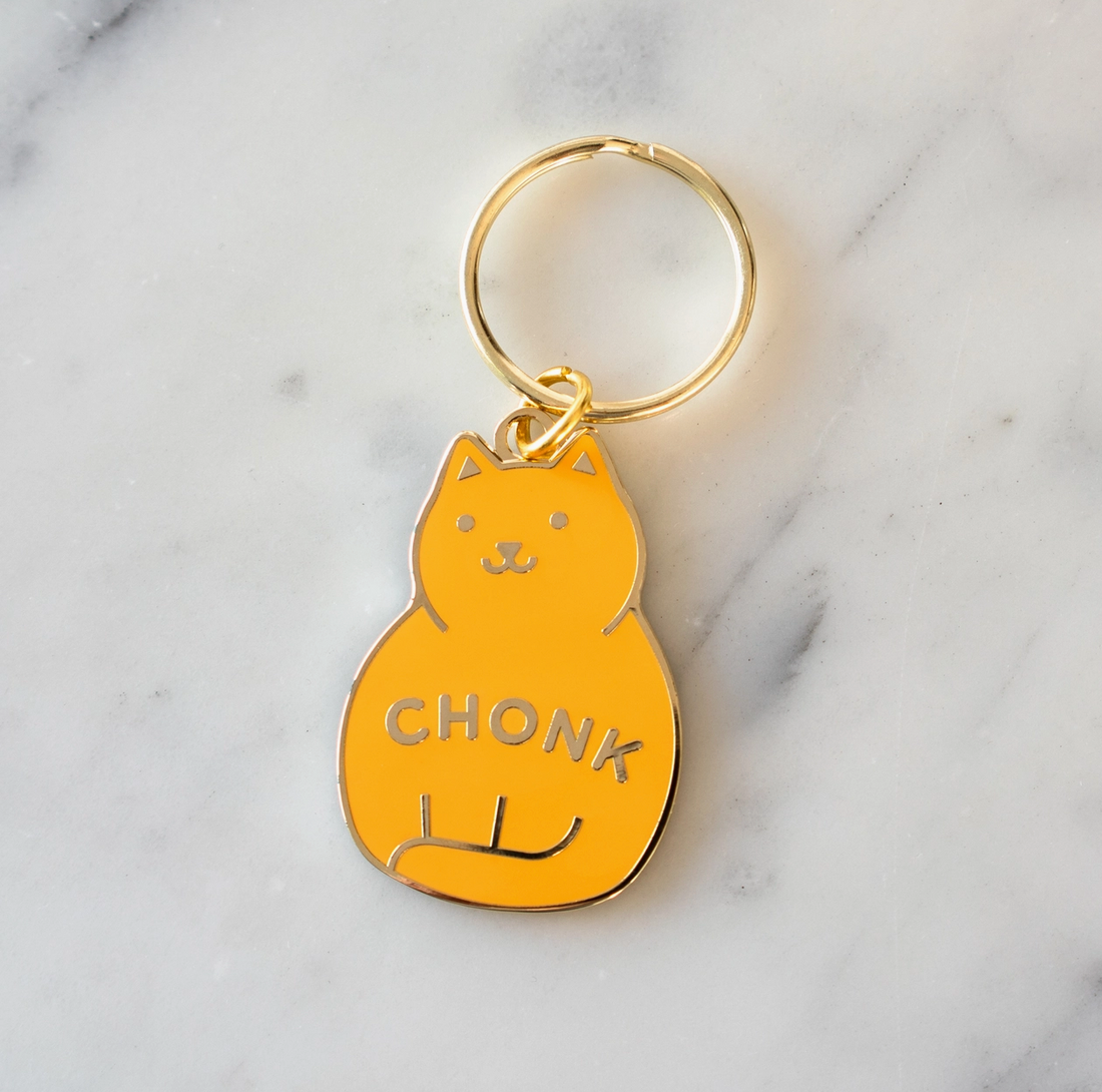 "Chonk" Cat Keychain
