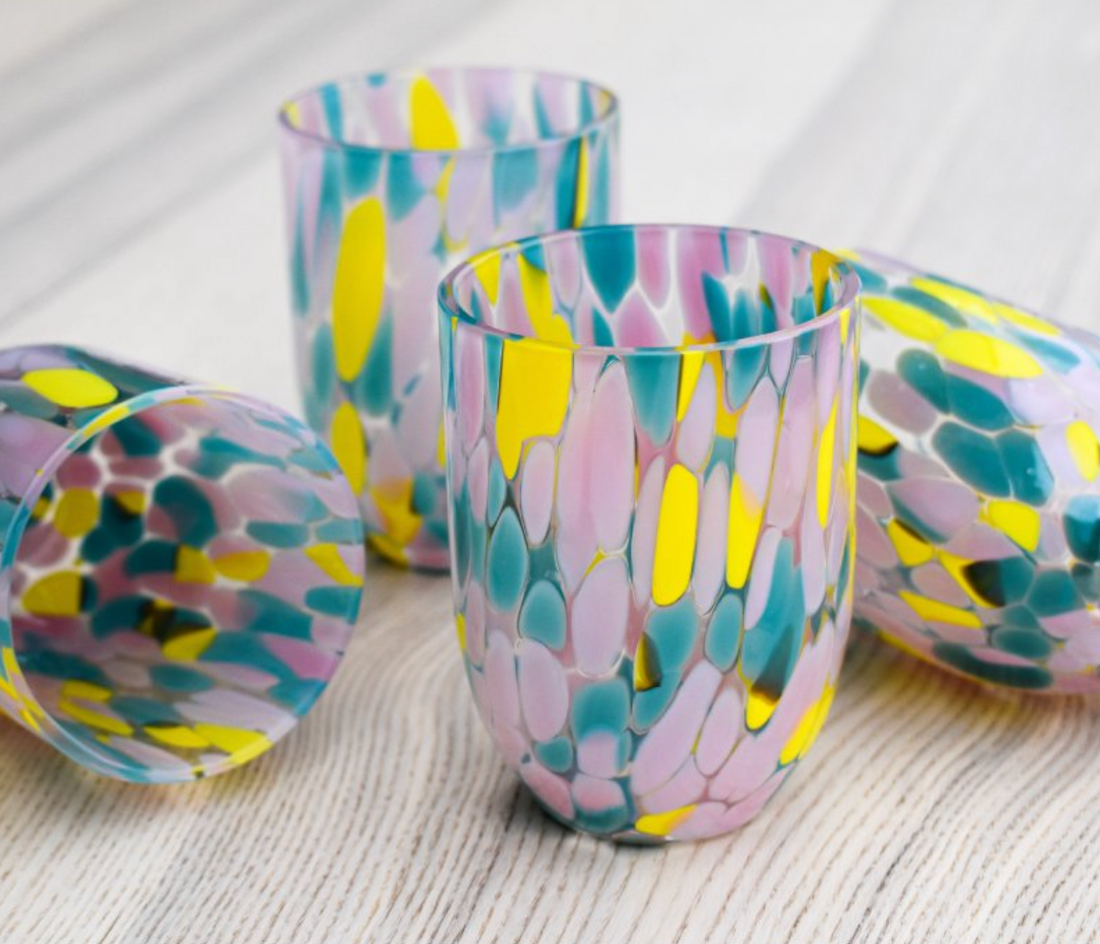 Rose & Yellow Confetti Tumbler