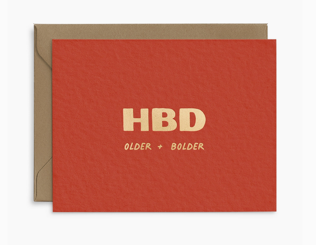 "HBD" Birthday Card