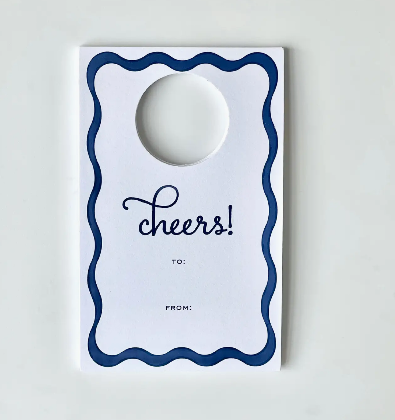 "Cheers" Wine Tag