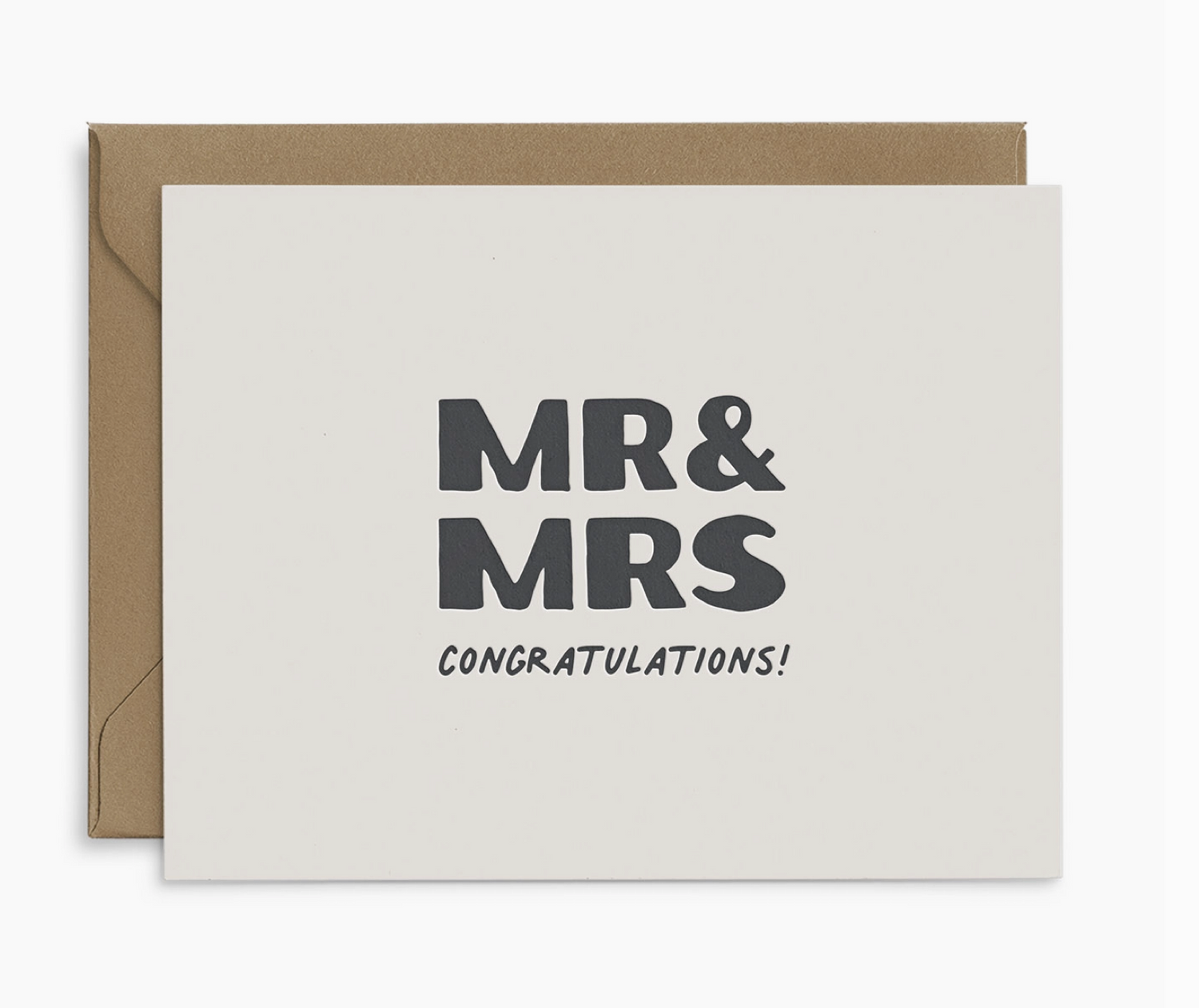 "Congrats Mr. & Mrs." Card