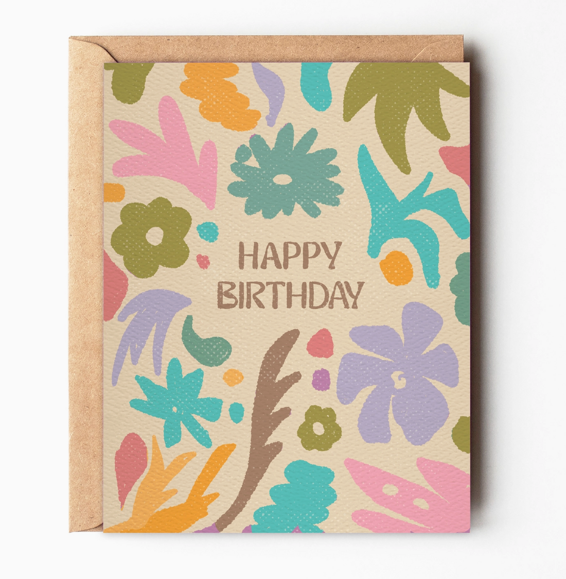 Floral "Happy Birthday" Card