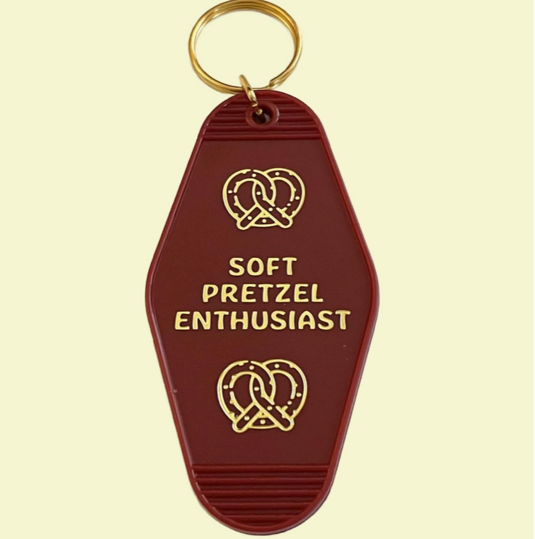"Soft Pretzel Enthusiast" Keychain