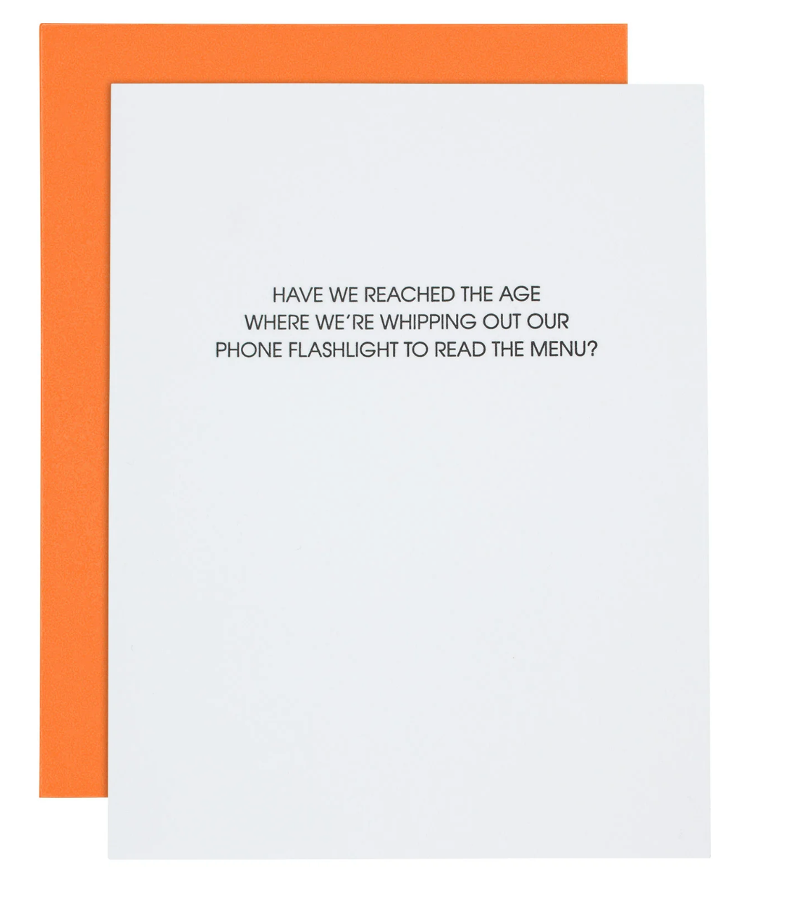 "Read the Menu/Flashlight" Card