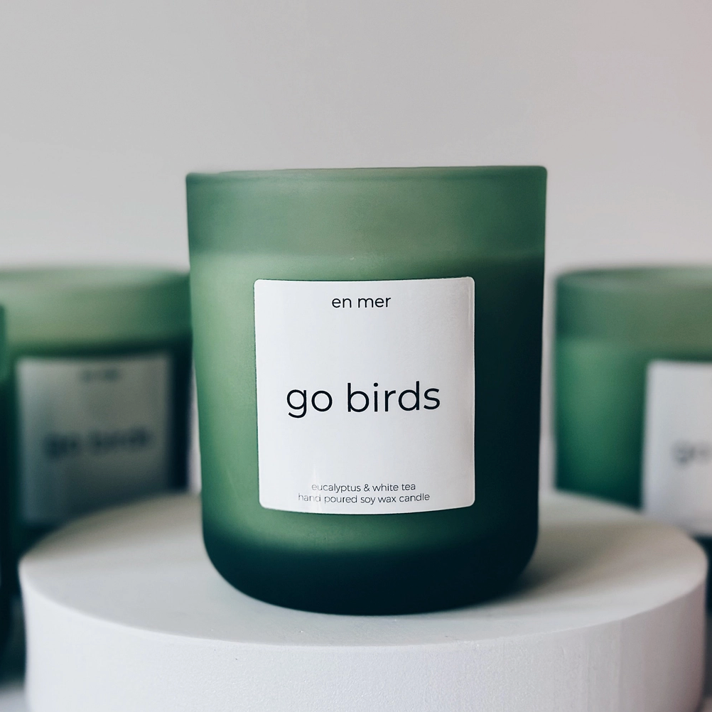 "go birds" Candle