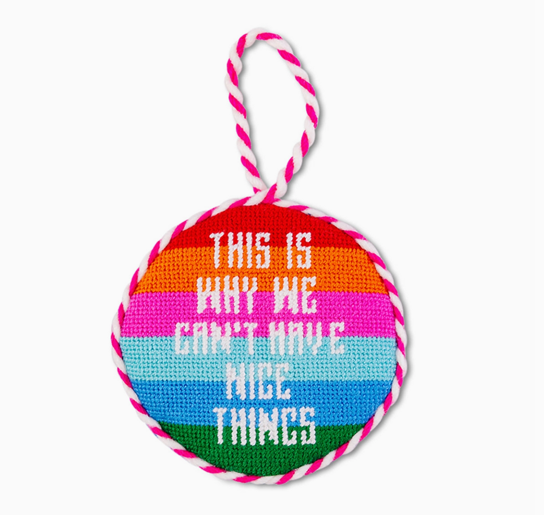 Nice Things Needlepoint Ornament