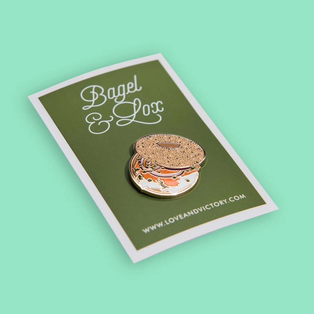 Bagel & Lox Enamel Pin