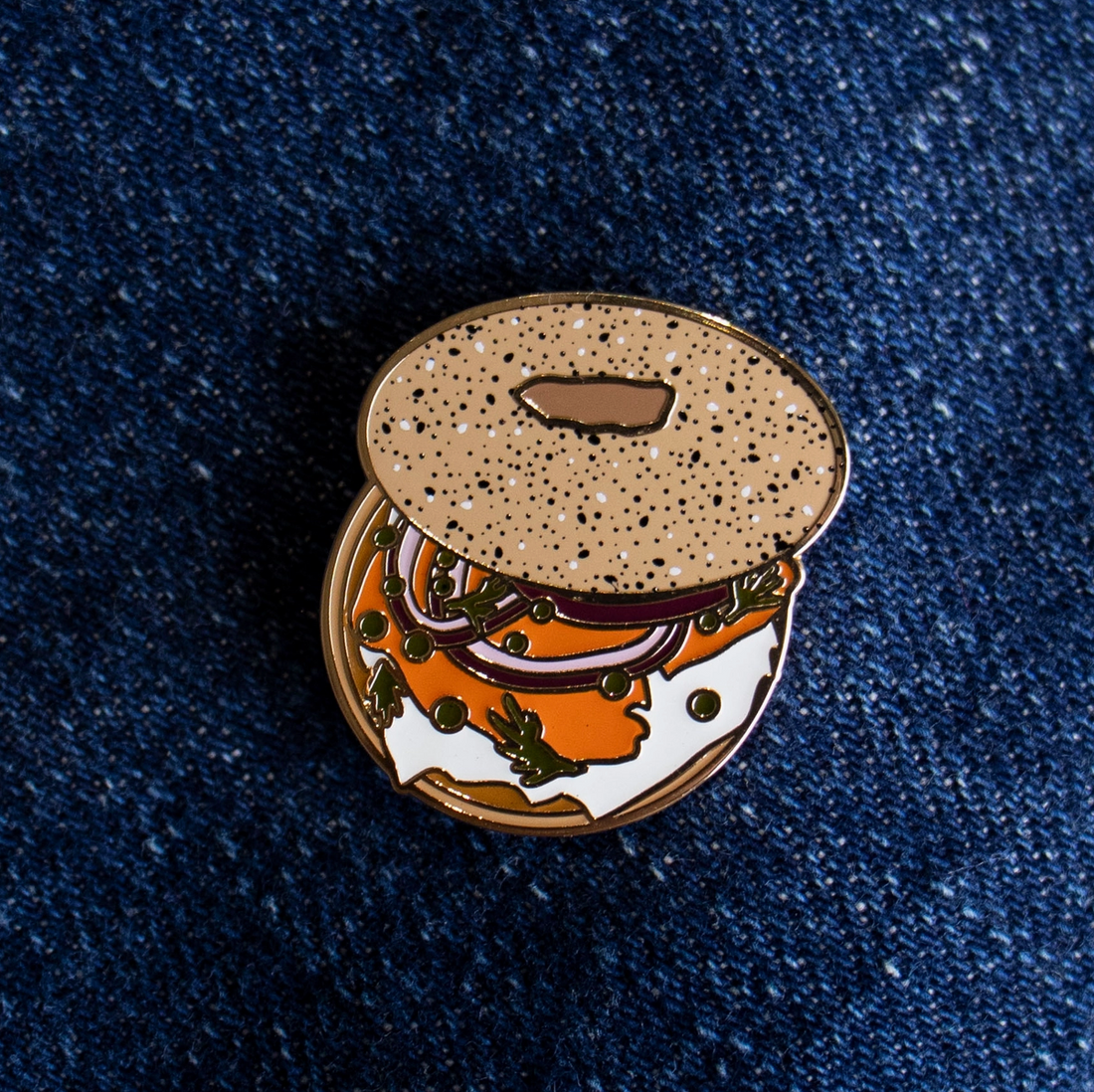 Bagel & Lox Enamel Pin