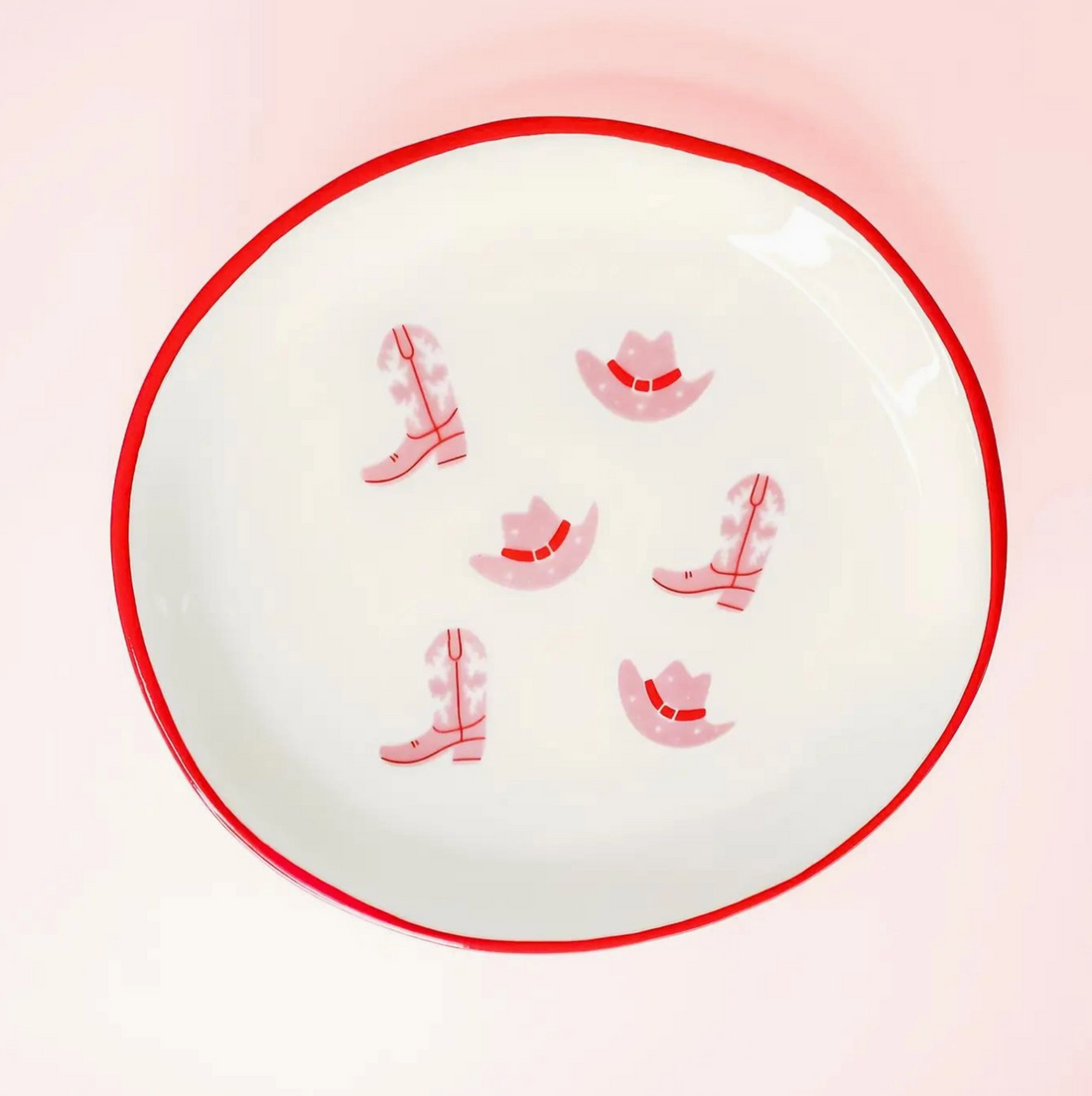 Cowgirl Boot & Hat Trinket Tray