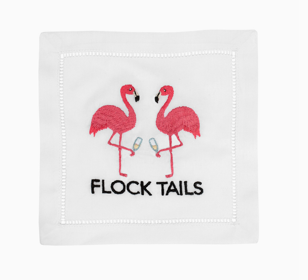 "Flock-Tails" Cocktail Napkin