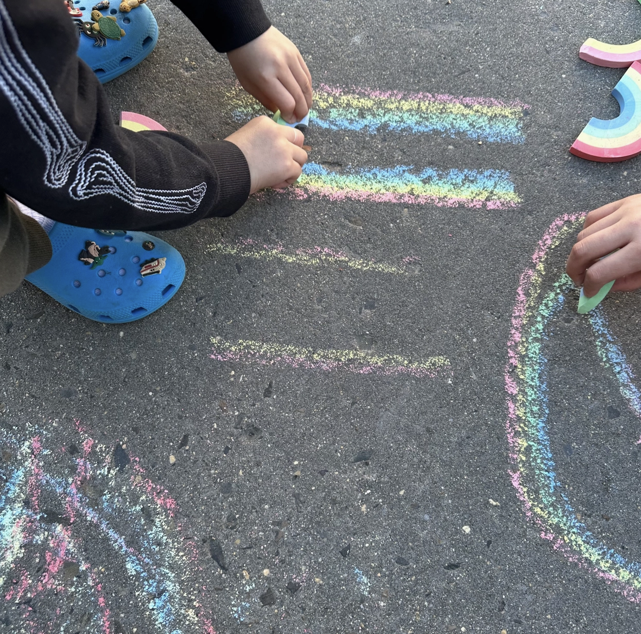 Double Rainbow Sidewalk Chalk