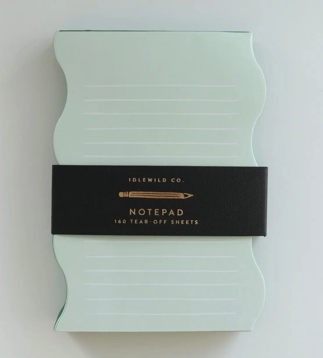 Green Wavy Notepad