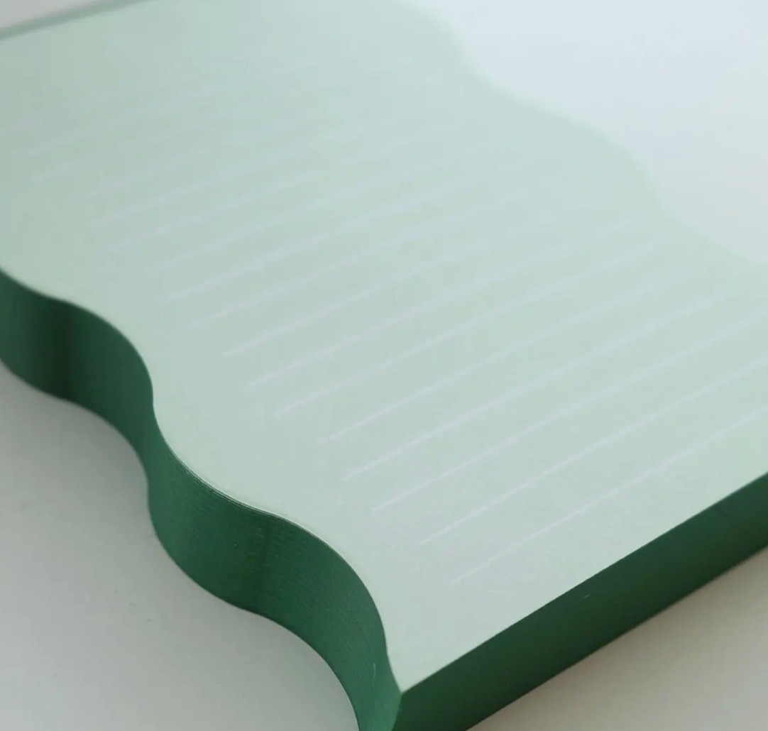 Green Wavy Notepad