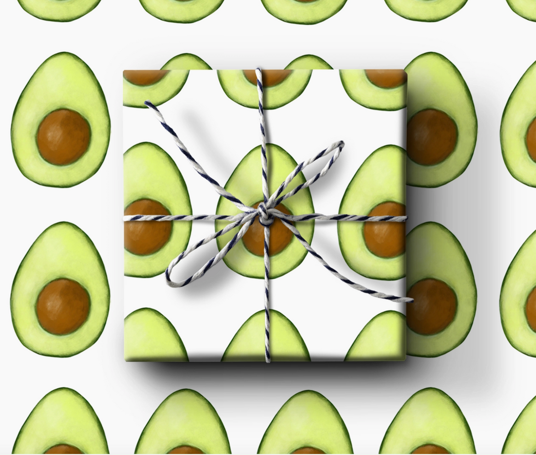 Avocado Wrapping Paper (3 Sheets/Roll)