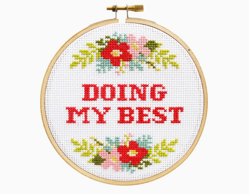 Doing My Best Cross Stitch Kit