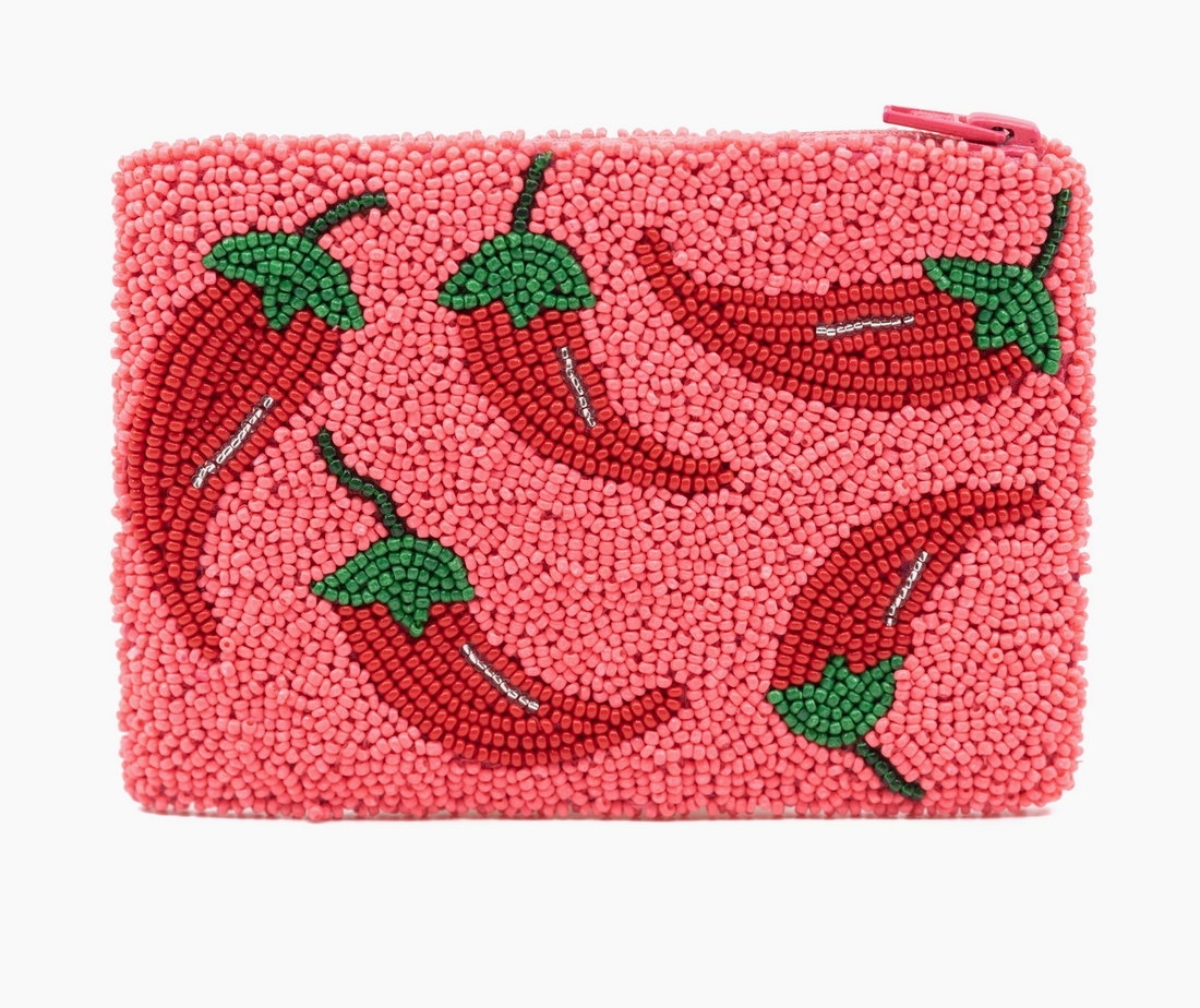 Pepper Beaded Pouch
