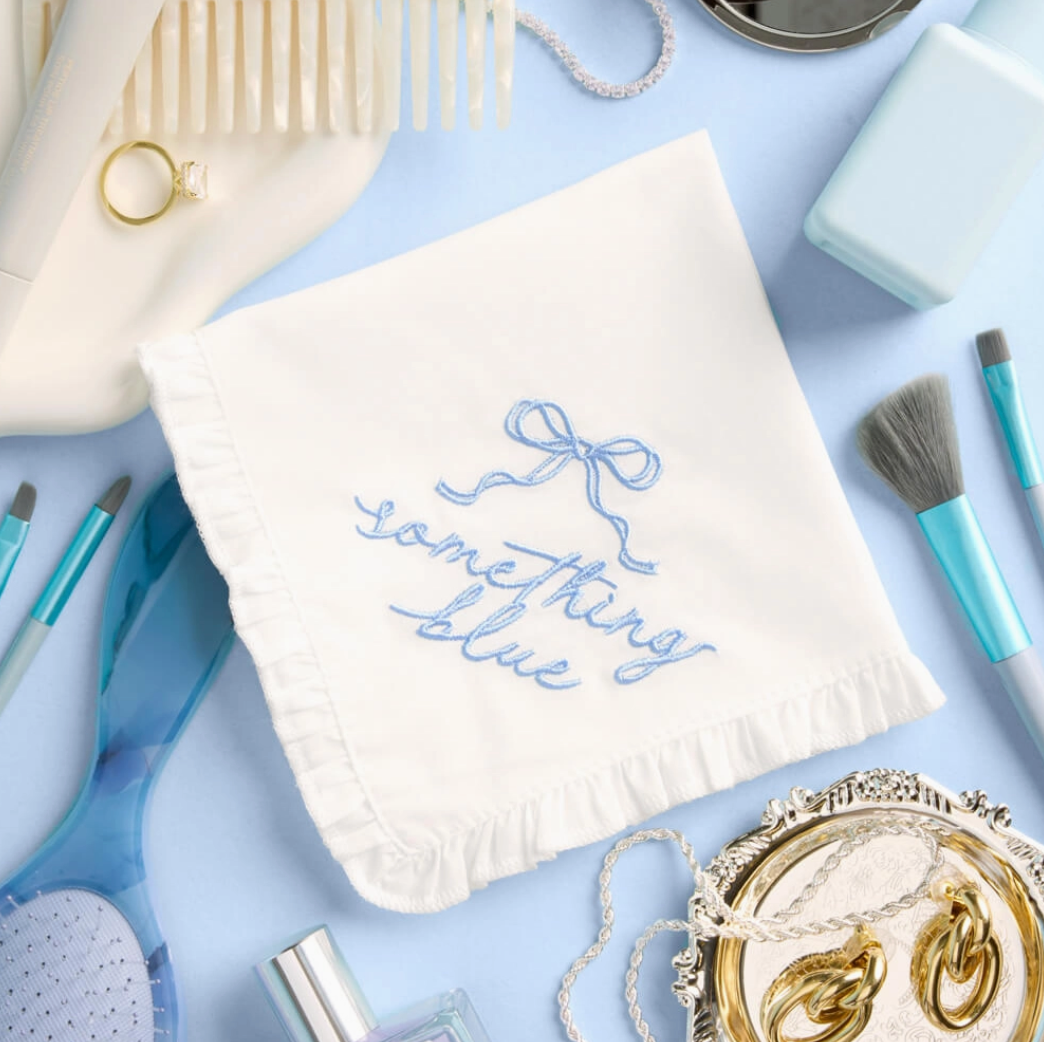 "Something Blue" Handkerchief