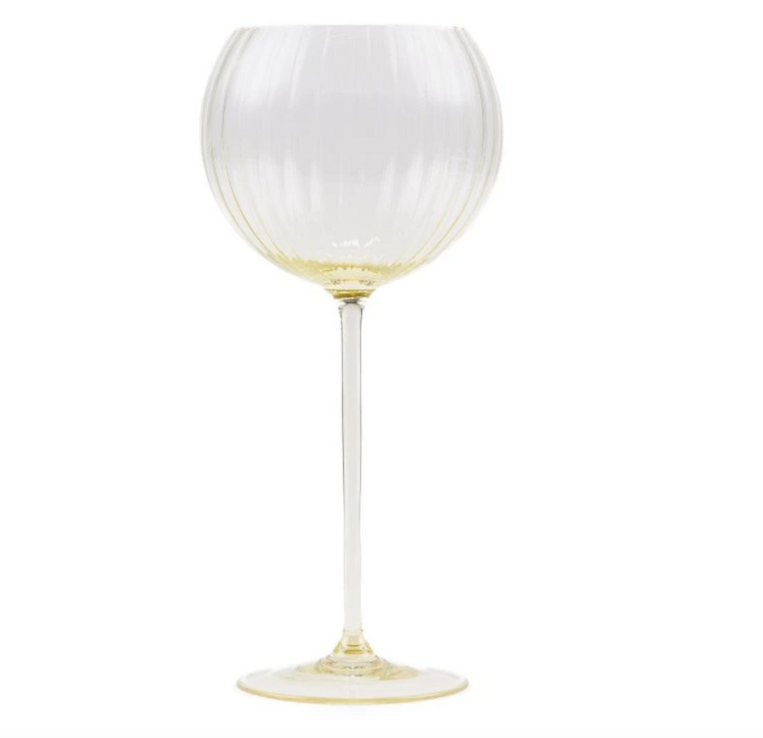 Set of 2 Lyon Red Wine Glasses in Citron