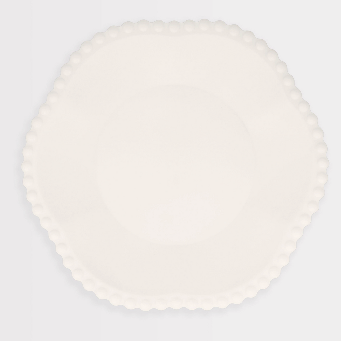 Cream Edged Dot Flower Plate