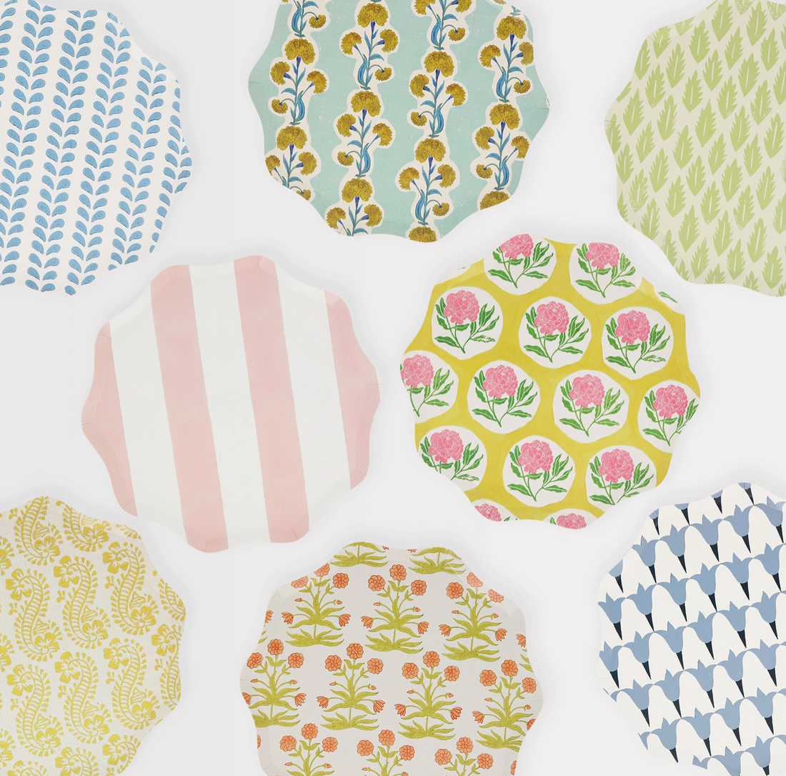 Mixed Pattern Paper Plate