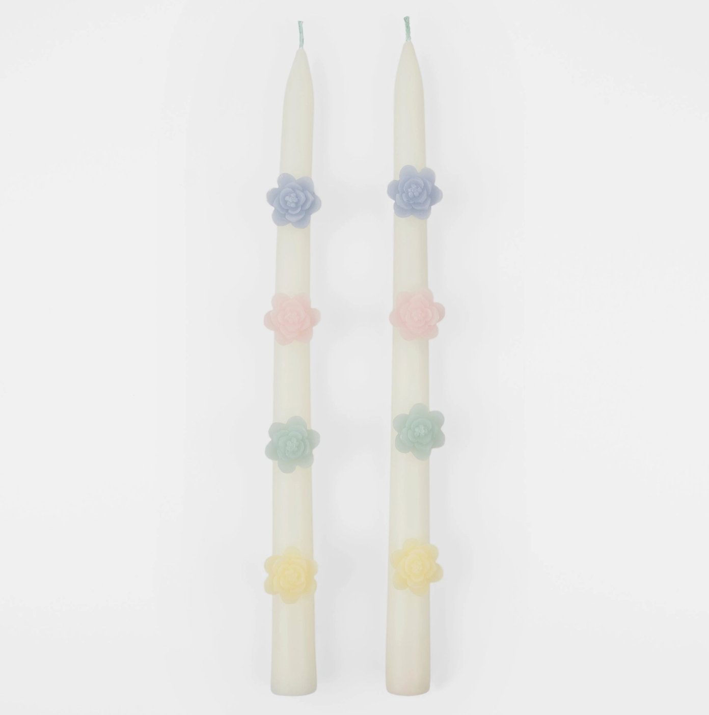 Pastel Flower Taper Candles